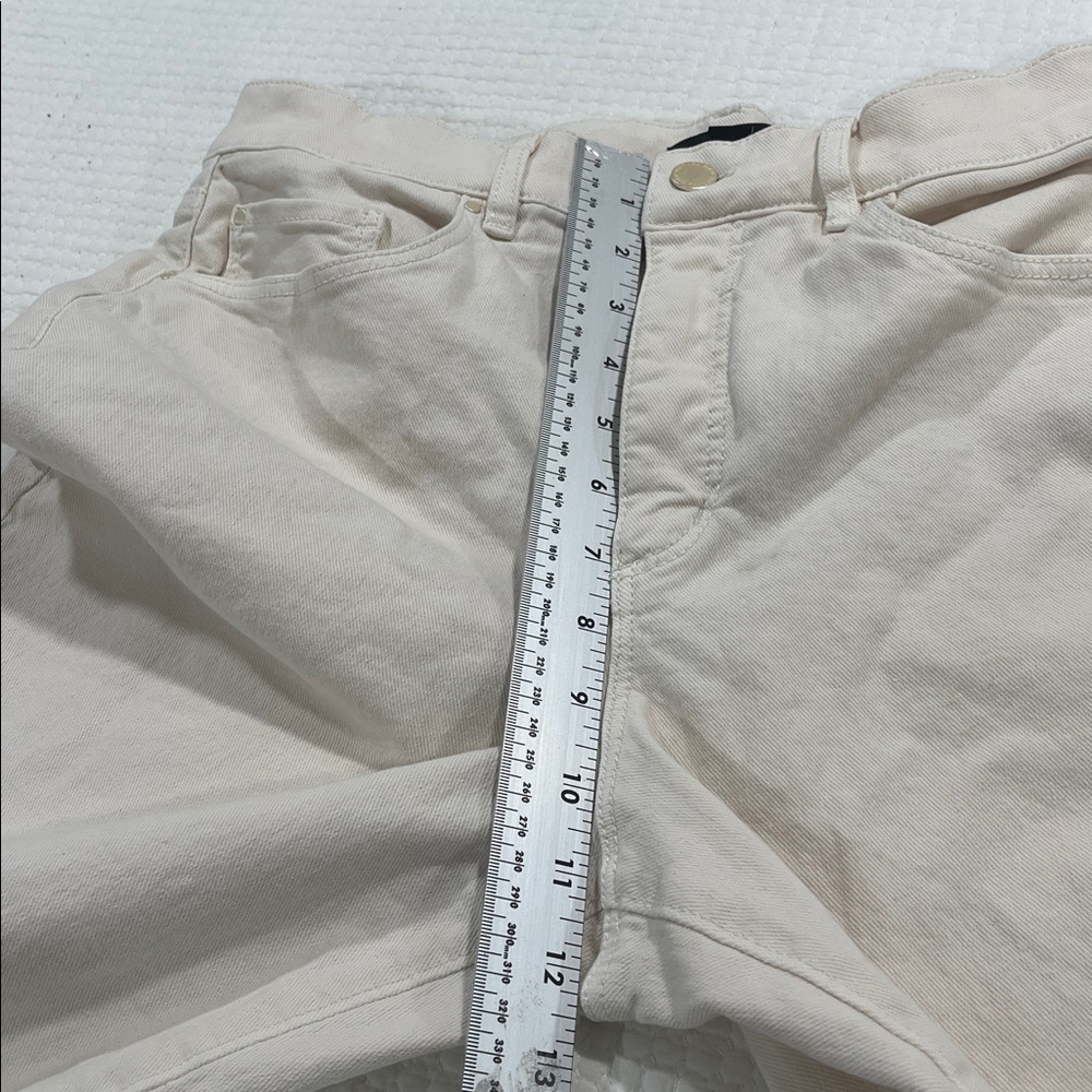 ANN TAYLOR The Palazzo Pants Ecru High Waisted Wide Leg 8P Petite 32x27 - Picture 6 of 11